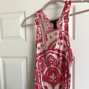 Pink and white glitter tank